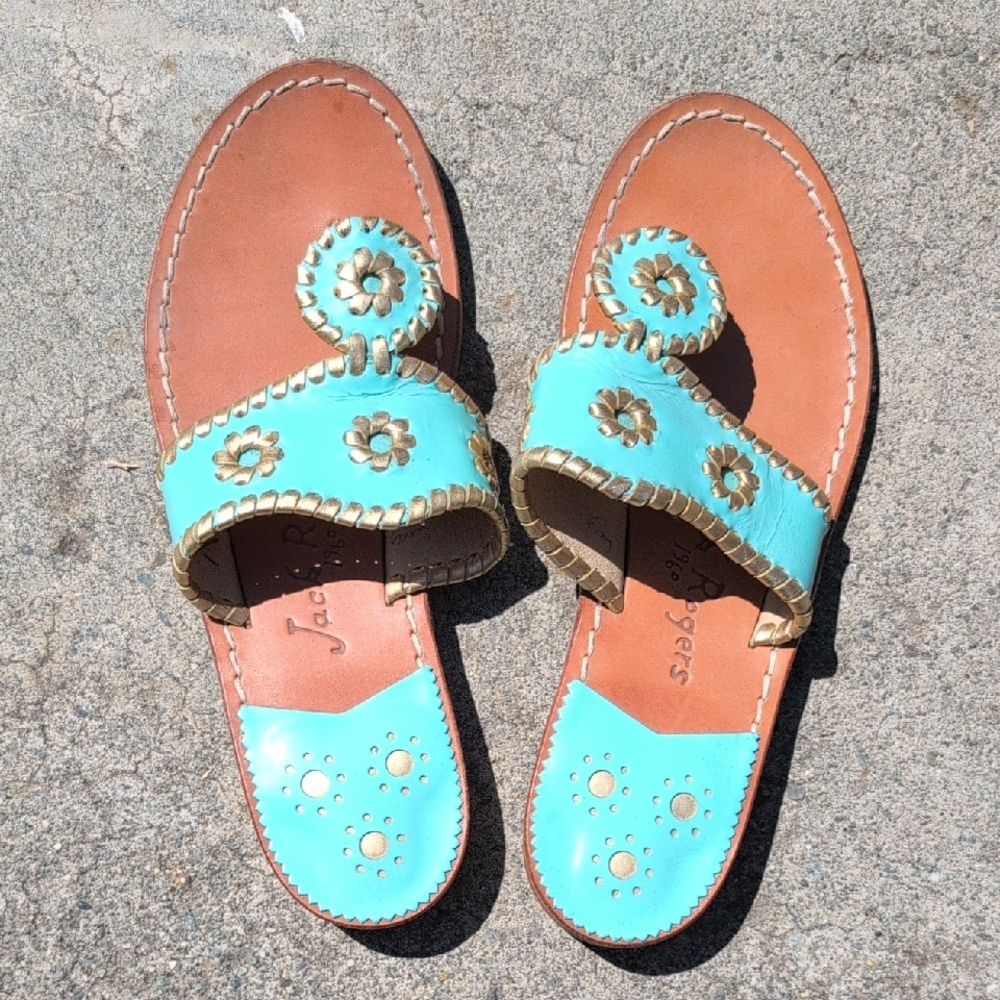 Jack Rogers Turquoise Sandals